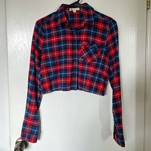 Cropped Plaid Top